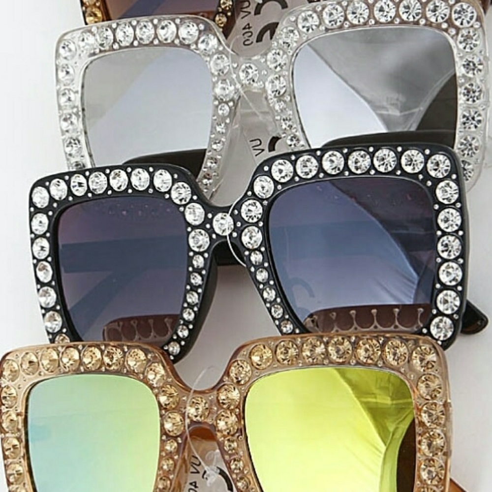 Crystal Designer Style  Sunglasses